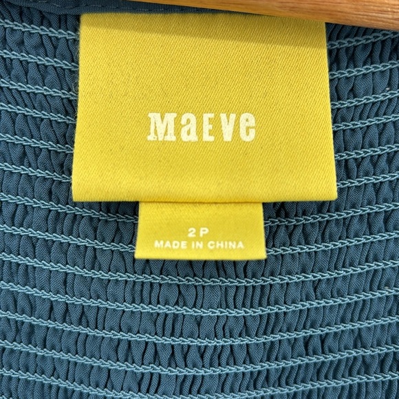 Maeve Anthropologie Castalia Smocked Dress Size 2 Petite - Picture 3 of 12